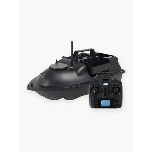 Кораблик прикормочный FISH GANG R18, с GPS, хапуга, чёрный, 500 гр