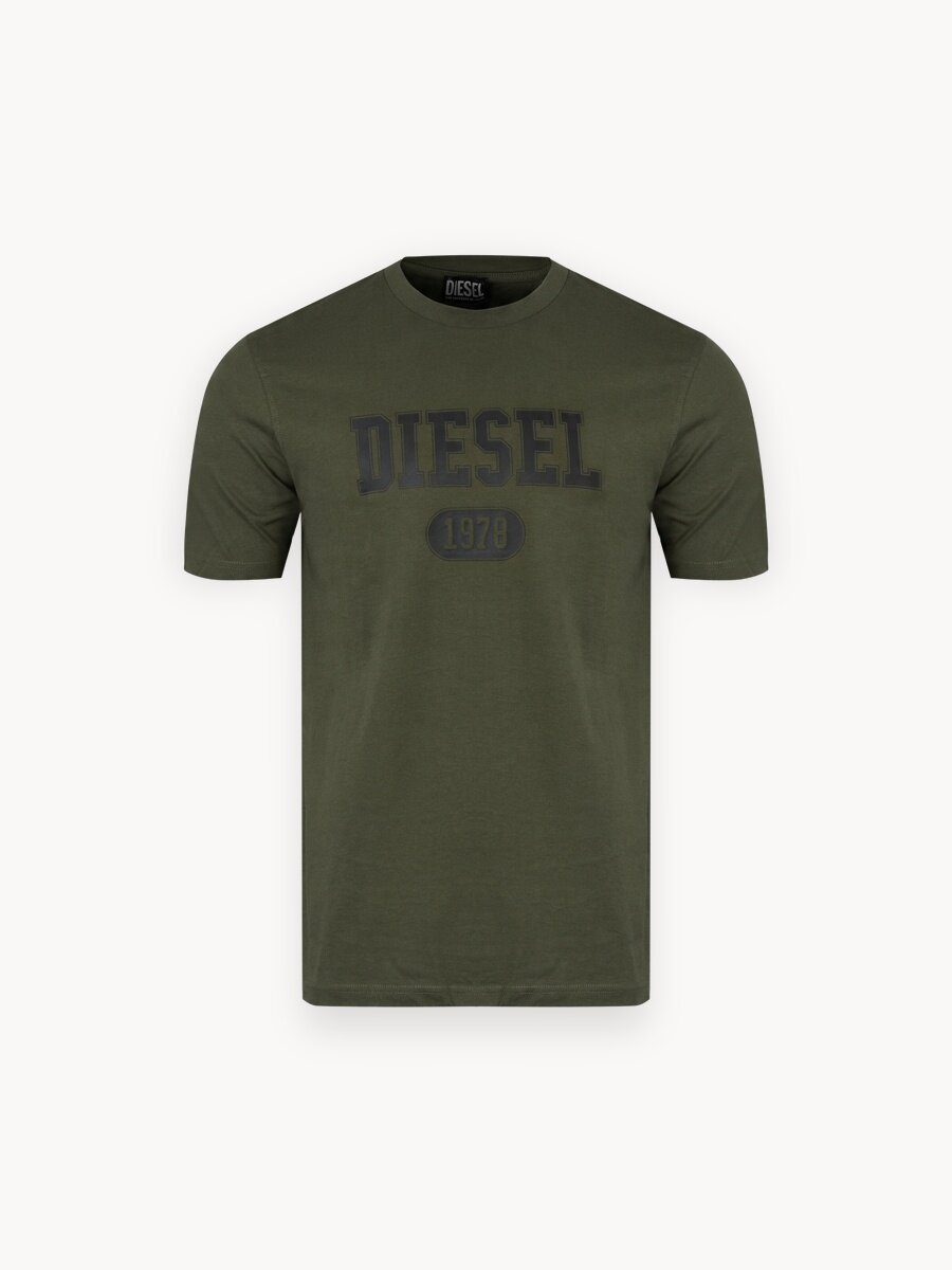 Футболка DIESEL, размер L, темно-зеленый