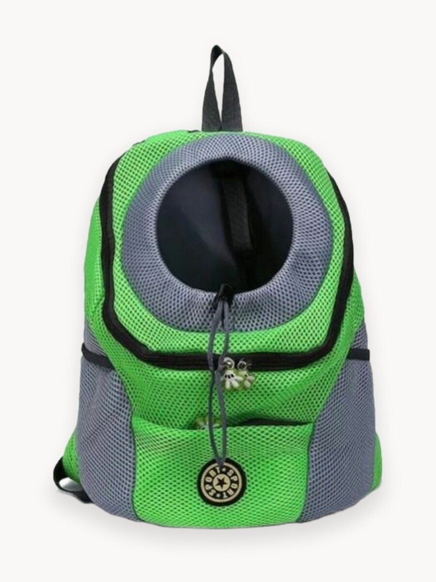 Рюкзак переноска для собак и кошек зеленая, до 12кг, размер L