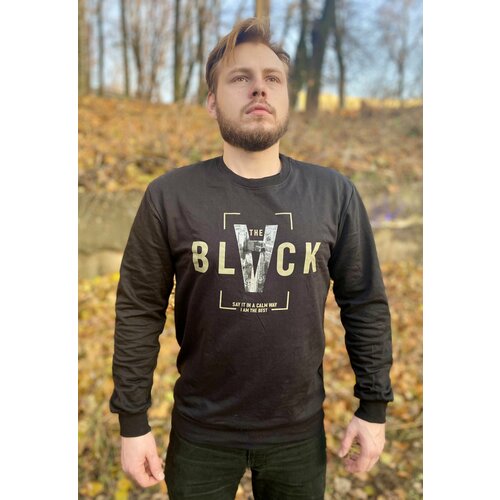 фото Лонгслив, размер 52, черный браво