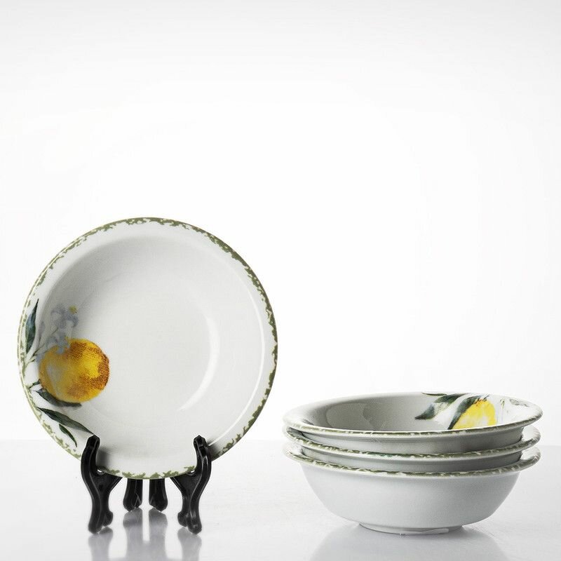 фото Набор фарфоровых салатников 4 шт. 280 мл. Добруш "Лимоны" ф. Тренд