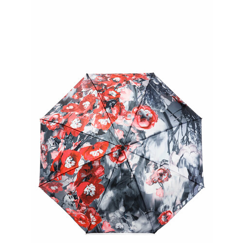 фото Смарт-зонт eleganzza, автомат, 3 сложения, купол 104 см., чехол в комплекте, для женщин, красный