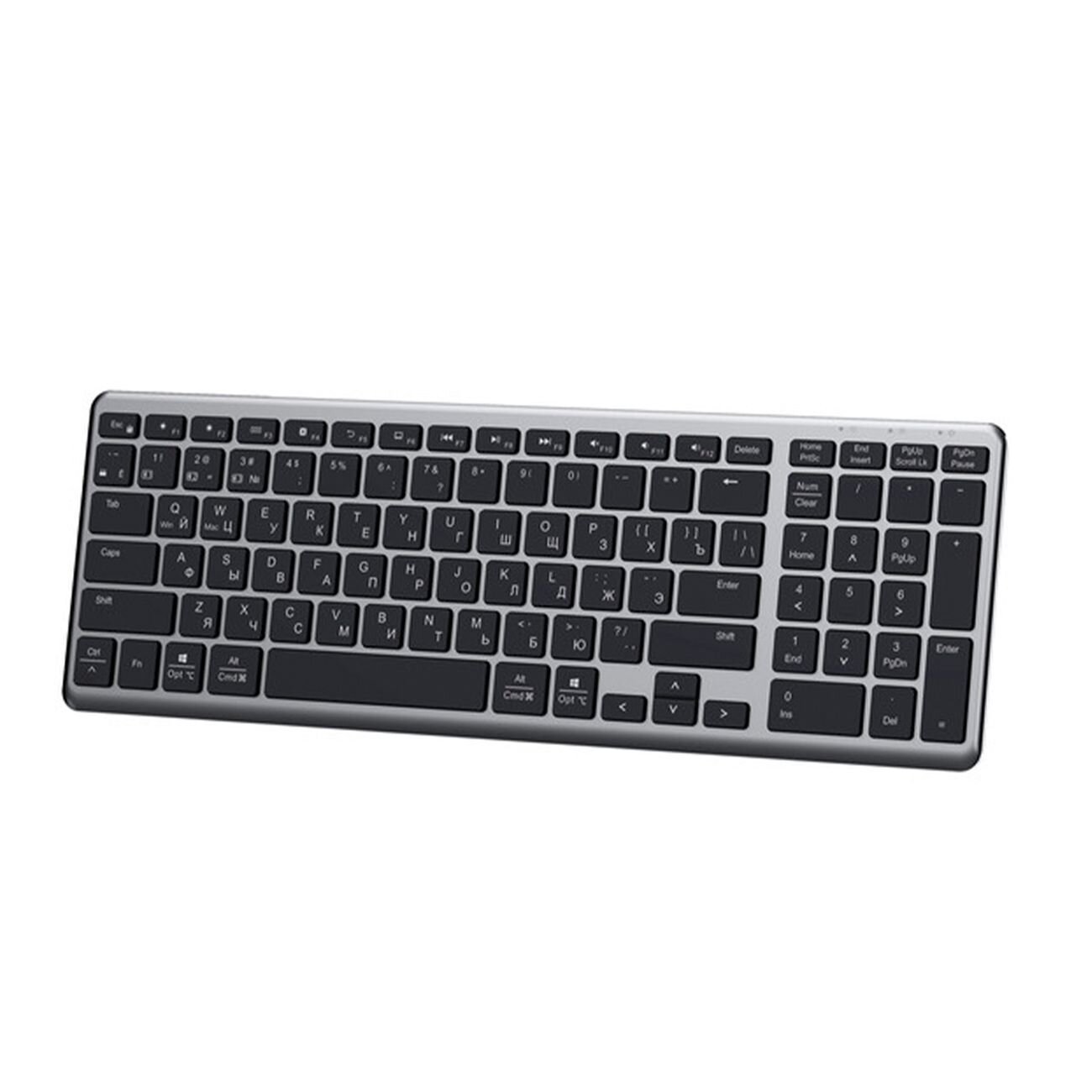 Клавиатура беспроводная UGREEN KU005 (15956) 24GHz Bluetooth 50 Ultra Slim Wireless Keyboard Цвет: серебристый