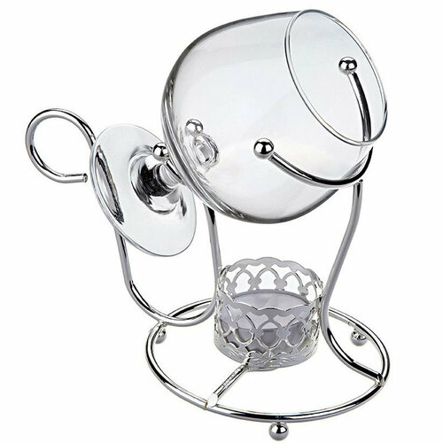 Набор для подогрева бренди с посеребрением высота 175 см стекло нержавеющая сталь Queen Anne Великобритания QA-06849 4850₽