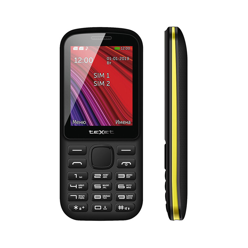 teXet TM-208 черный-желтый Мобильный телефон - фото №6