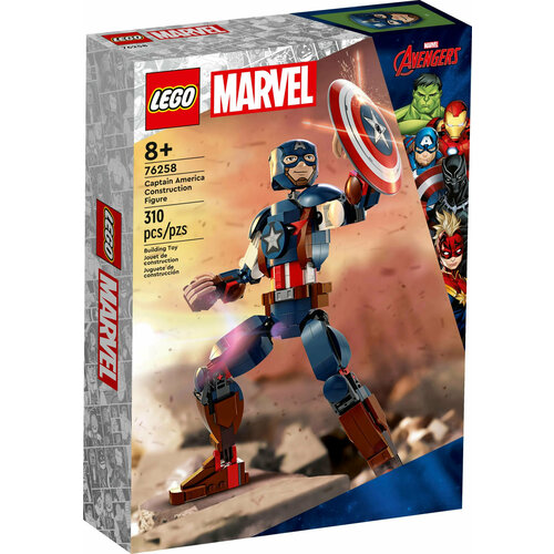 LEGO Super Heroes 76258 Капитан Америка конструктор lego super heroes сборная фигурка капитана америки 76258