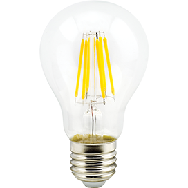 Светодиодная LED лампа Ecola classic LED Premium 10,0W A60 220-240V E27 6500K 360° filament прозр. нитевидная (Ra 80, 100 Lm/W, КП=0) 105x60 N7LD10ELC