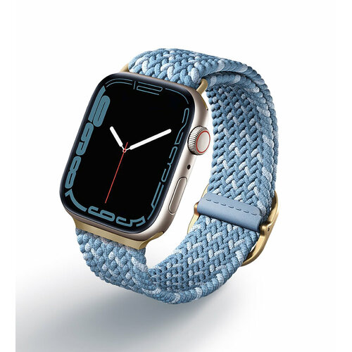 Ремешок Uniq для Apple Watch 38-41 mm ASPEN Design Strap Braided Cerulean Blue ремешок uniq dante strap mesh steel для apple watch 41 40 38mm cobalt blue 41mm dancblu