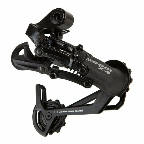 Переключатель задний SRAM X4, длинная лапка, 7-9 ск, 1:1 SHIFTER, чёрный, без упаковки