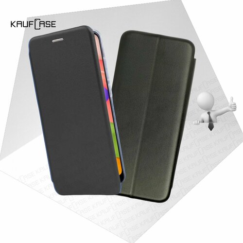 Чехол книжка KaufCase для телефона Xiaomi Poco M3 (6.53), черный. Трансфомер чехол книжка kaufcase для телефона xiaomi poco m3 6 53 темно зеленый трансфомер