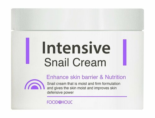 Антивозрастной крем против тусклости кожи лица с муцином улитки Food a Holic Intesive Snail Cream