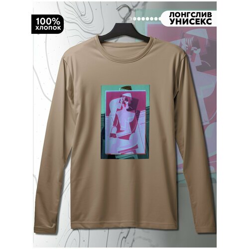 фото Лонгслив hypnotica, размер l, бежевый