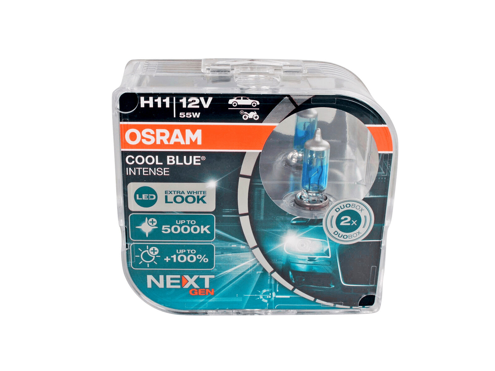 Набор ламп 12V 55W H11 OSRAM COOL BLUE INTENSE NextGen комплект O-64211 CBN2 EURO