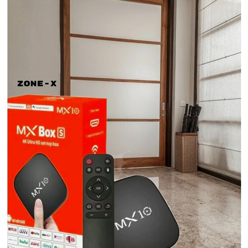 Smart TV приставка MX10 - 4K ultra HD приставка для просмотра ТV и любимых приложений 289000₽