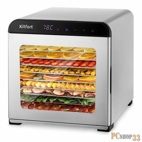 Сушка для фруктов и овощей Kitfort КТ-1947 11под 800Вт серебристый 1936800₽