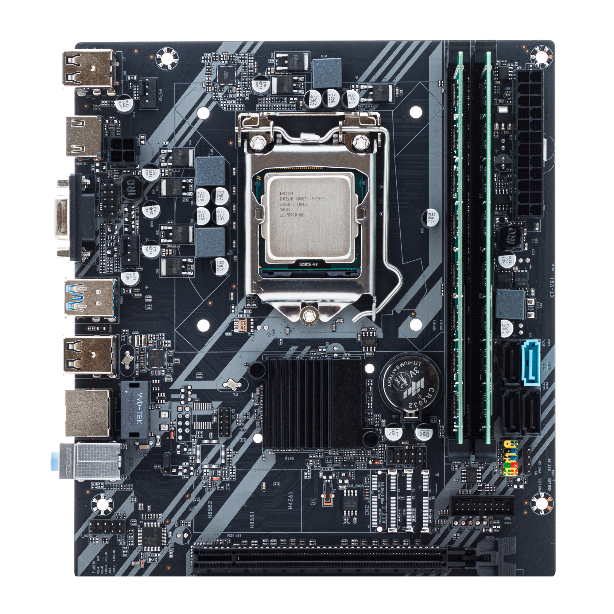 Материнская плата H61 LGA 1155, Intel Core i5-2400, DDR3-16 GB