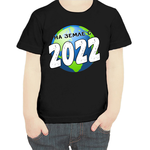 фото Футболка , размер 104, черный нет бренда