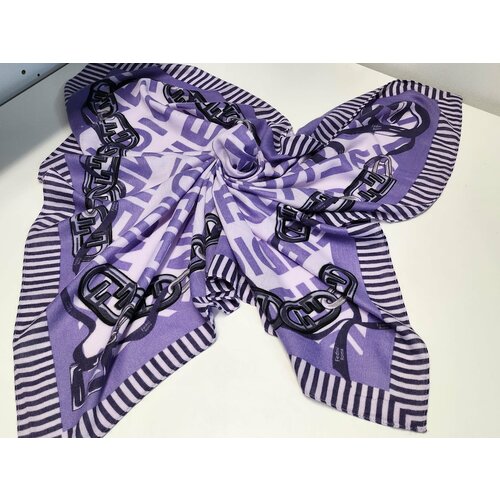 Платок , 100х100 см, мультиколор, фиолетовый