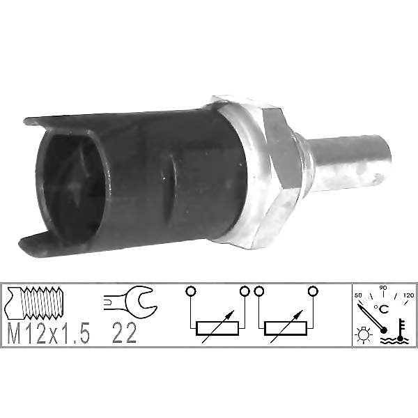 ERA 330778 (0905096 / 13621703993 / 1703993) датчик температуры ож \ BMW (БМВ) 3 / 5 / 7 e36 / e39 / e38 / e65 / x5 / z3 1.6-5.0