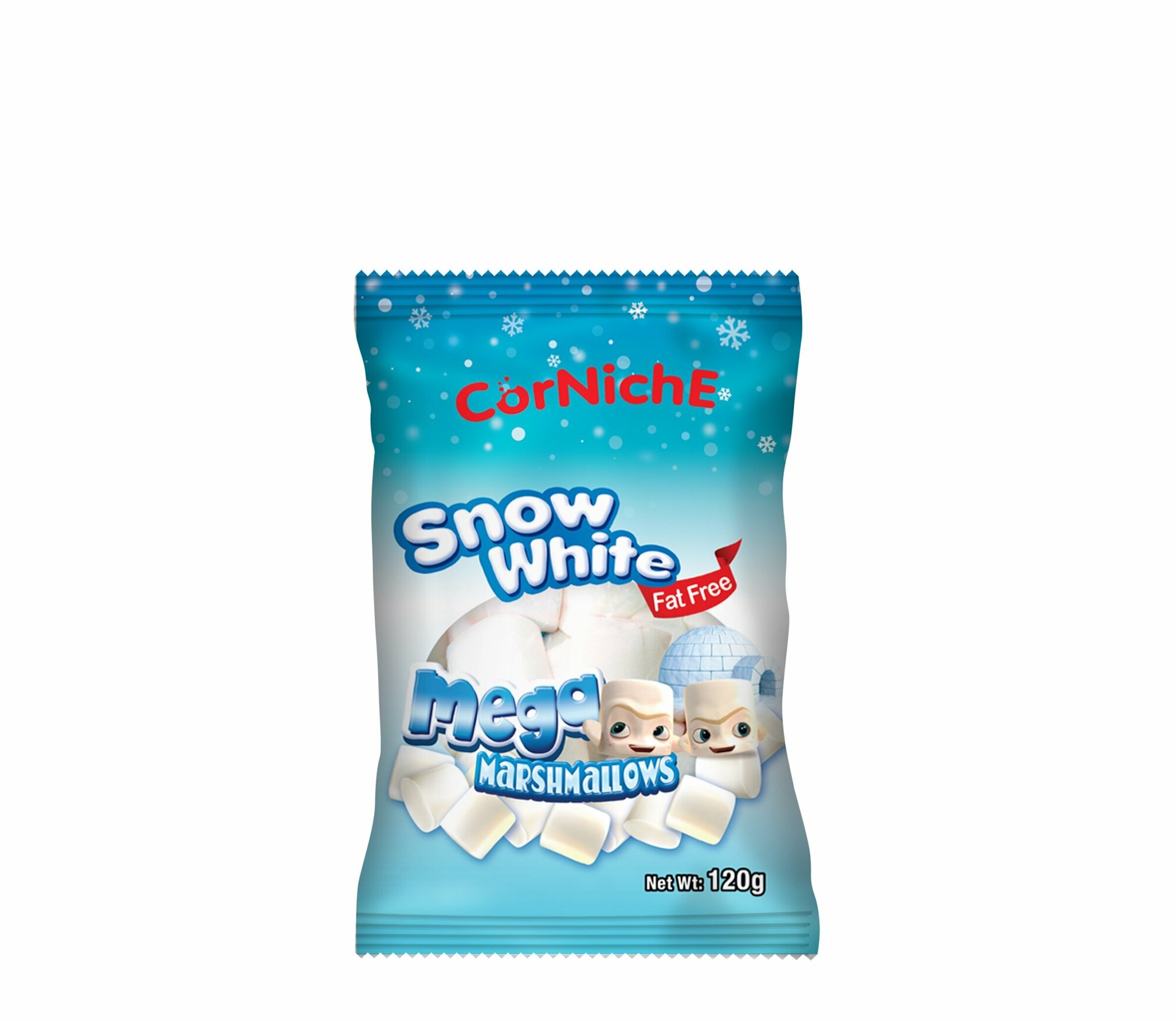 Зефир Снежок белый Мега Маршмеллоу (Snow White MEGA MARSHMALLOWS) 120 г