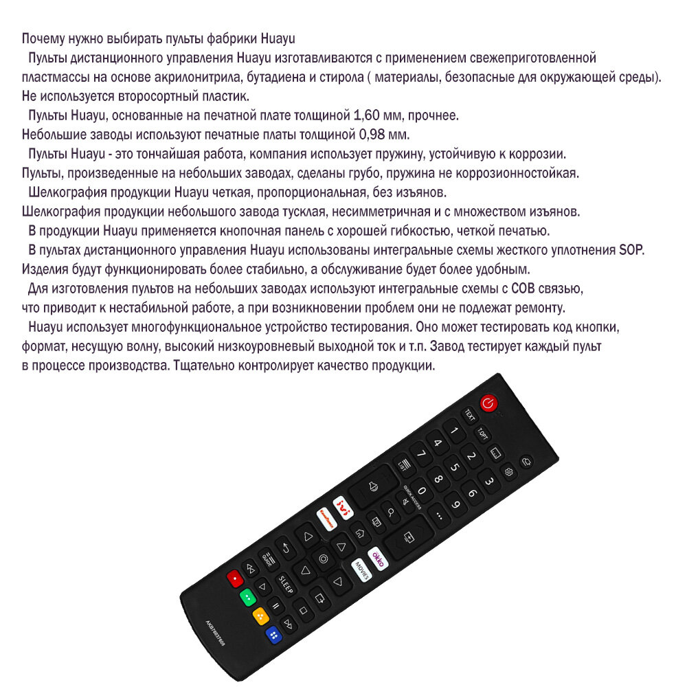 Пульт для телевизора LG 32lm577bpla, SMART, Ivi, Okko, Movies, Кинопоиск