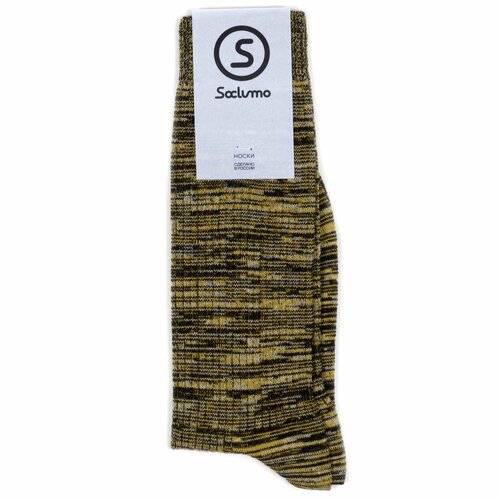 Носки Soclumo Soclumo-3-Mix, размер 35-40, черный, желтый, белый