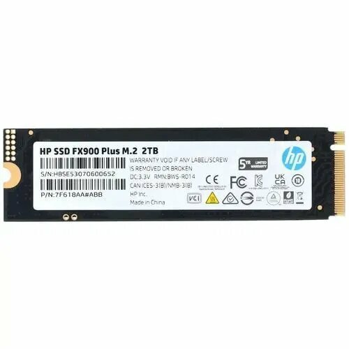 SSD накопитель HP FX900 plus 2Tb M2 2280 PCIe 4 x4 7F618AAUUF 1390000₽
