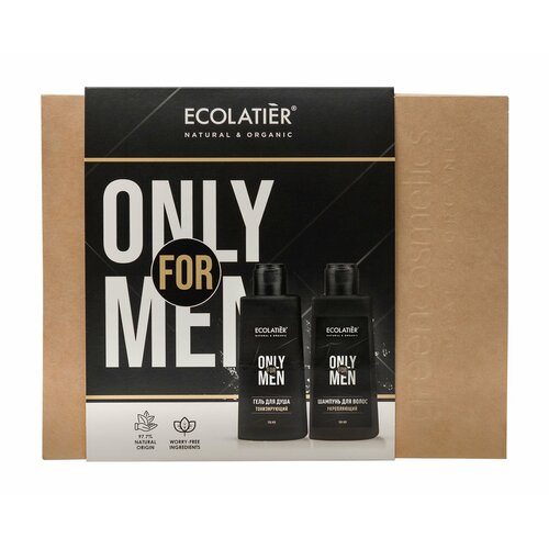 ECOLATIER Подарочный набор ECOLATIER Only For Men Гель для душа Шампунь 150 мл 494₽