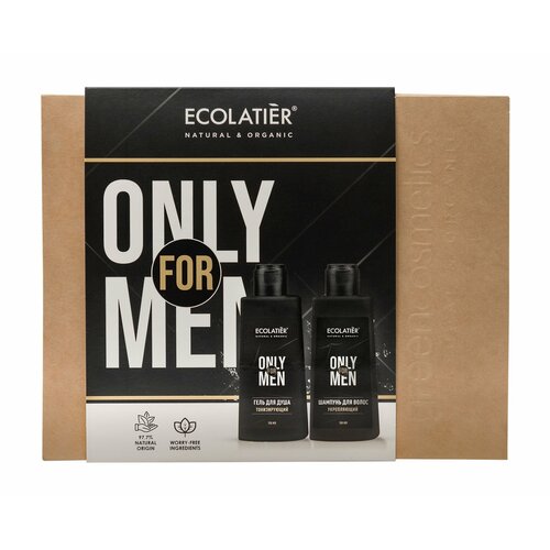 ECOLATIER Подарочный набор ECOLATIER® Only For Men (Гель для душа + Шампунь 150 мл)