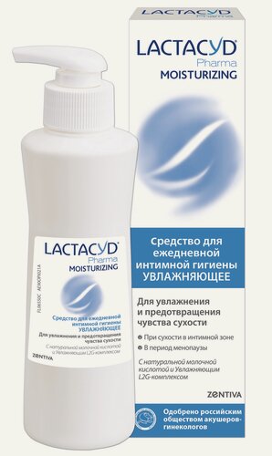 Изображение товара Лактацид Фарма Moisturizing Lactacyd, для интимной гигиены, увлажняющее, гипоаллергенное, 250 мл