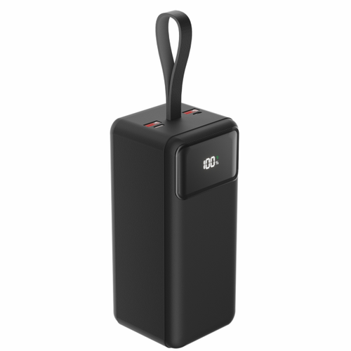 Внешний аккумулятор Olmio M-50 50000mAh 22.5W PD, QC, LCD, Черный вентилятор внешний аккумулятор фонарик