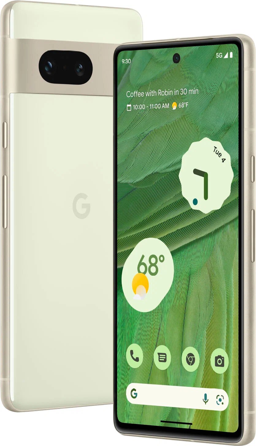 Смартфон Google Pixel 7 8/128 ГБ India (Индия), Dual: nano SIM + eSIM, Lemongrass (желтый) — фото 1