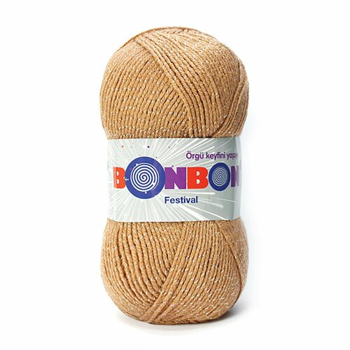 5 мотков Пряжа BonBon Festival 94% Акрил 6% Металл Полиэстер 100 гр. - 300 м. цв. 98226