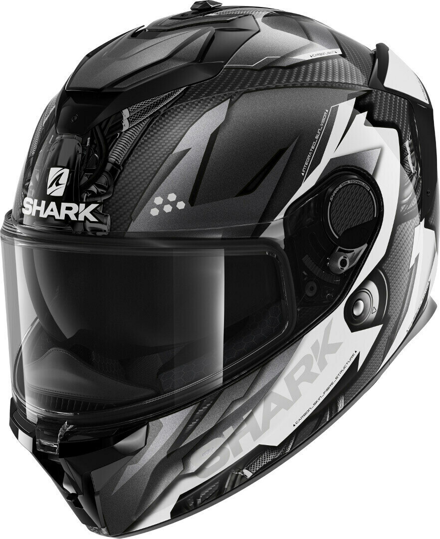 Мотошлем интеграл SHARK SPARTAN GT CARBON URIKAN Black/White, S