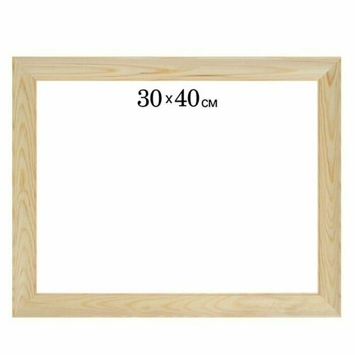 Рама для картин зеркал 30 х 40 см профиль 37 х 18 мм неокрашенное дерево 664₽