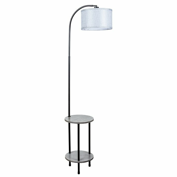 Arte Lamp A4055PN-1BK COMBO Торшер с деревянным столиком A4055PN-1BK