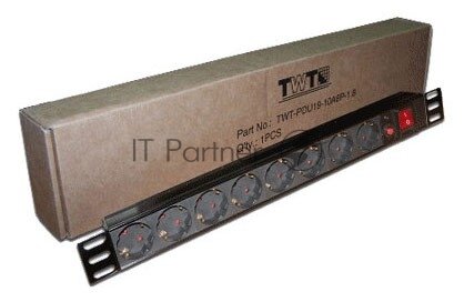 Блок розеток Lanmaster TWT-PDU19-10A8P 8 розеток черный - фото №17