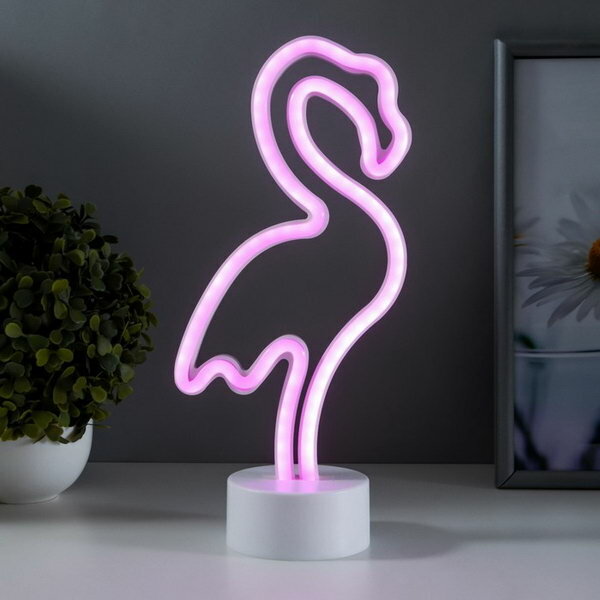 Ночник "Фламинго" LED от батареек 3АА