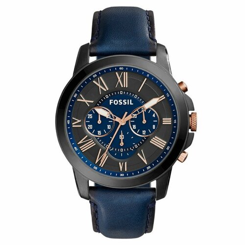 Наручные часы FOSSIL Grant FS5061, синий наручные часы fossil grant fs5061 с хронографом