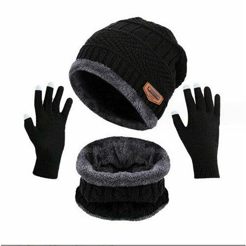 фото Шапка , размер 48/56, черный masterquant