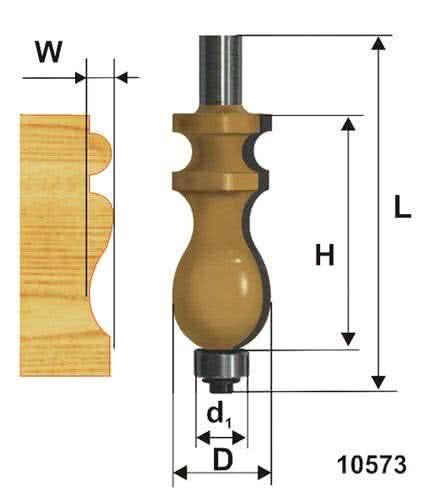 Фреза кромочная фигурная (10573)