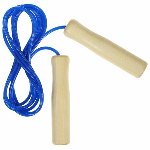 фото Скакалка с деревянными ручками, 2,6 м, цвета микс мастер к.
