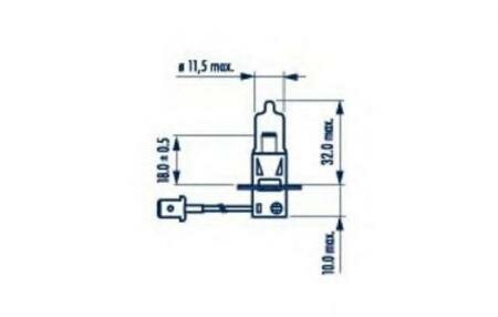 NARVA 48335 (01102258 / 0436 / 0452) лампа (h3) 55w 12v pk22s галогенная range power 50 с проводом\