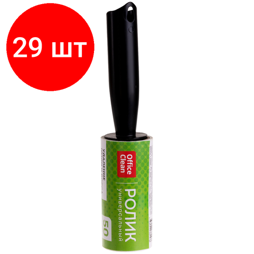 Комплект 29 шт, Ролик для чистки одежды OfficeClean, универсальный, для удаления пыли и ворса, 50 слоев, европодвес