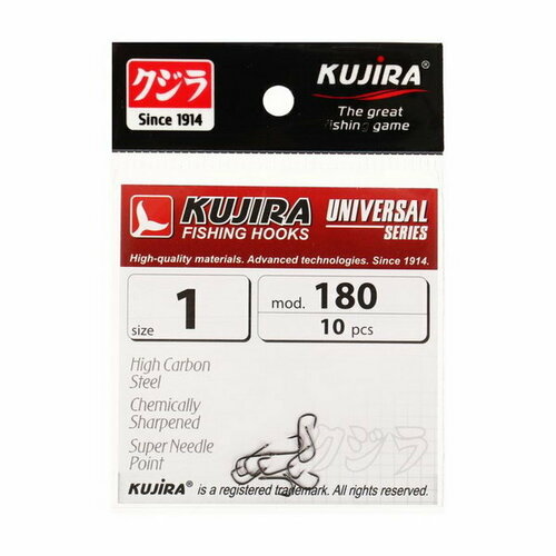 фото Крючки universal 180, цвет bn, № 1, 10 шт. kujira