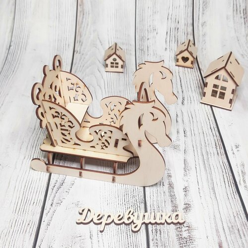 Санки сборные резные