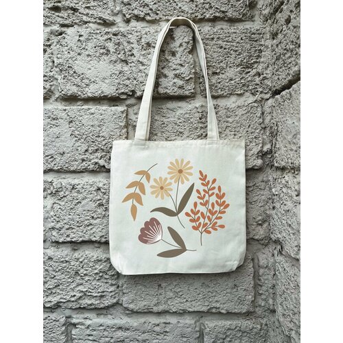 фото Сумка шоппер just4you, фактура матовая, плетеная, коричневый, желтый