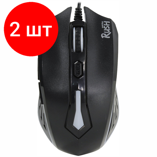 Комплект 2 шт Мышь Smartbuy Rush 712 USB с подсветкой черный 4btnRoll 96200₽