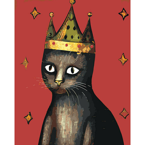Картина по номерам Средневековый кот в короне