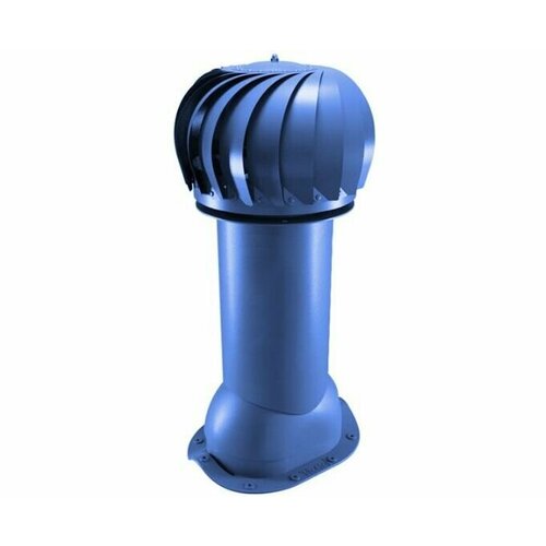 Роторный вентиляционный выход для металлочерепицы Монтеррей D 110 мм. H 550 мм, утепленный, Viotto RAL 5005 синий